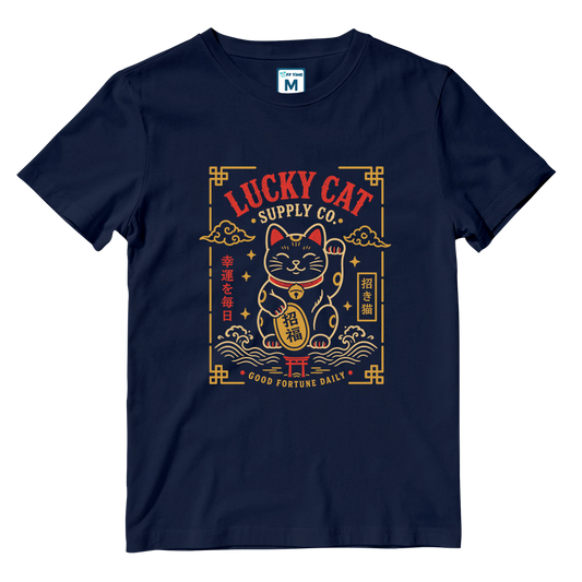 Cotton Shirt: Lucky Cat