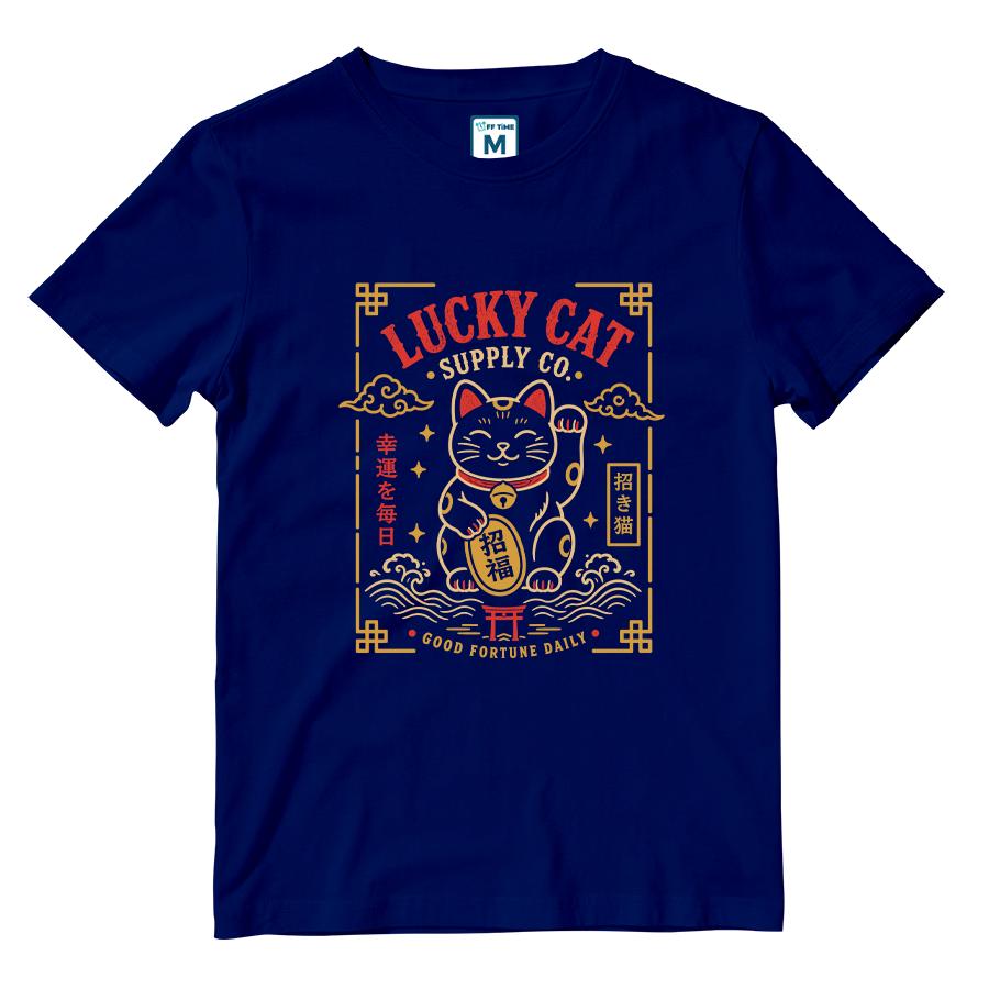 Cotton Shirt: Lucky Cat