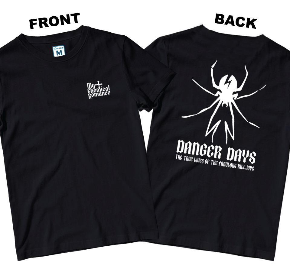 Cotton Shirt: MCR Danger Days Spider (Front and Back)