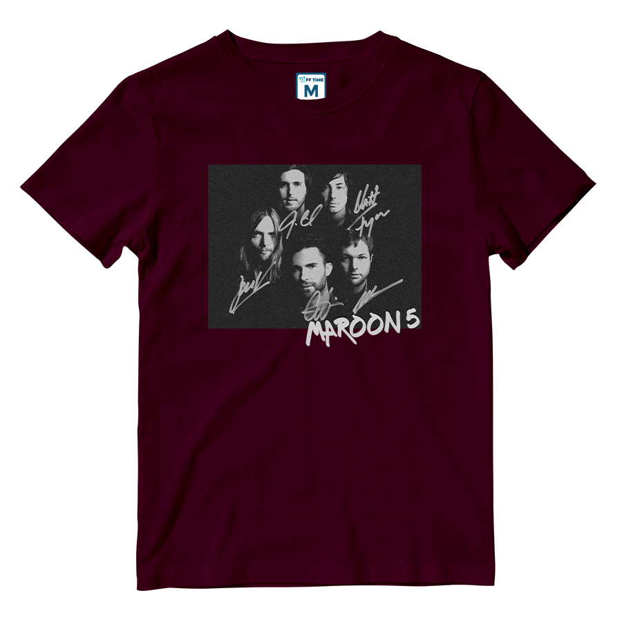 Cotton Shirt: Maroon 5 Signatures