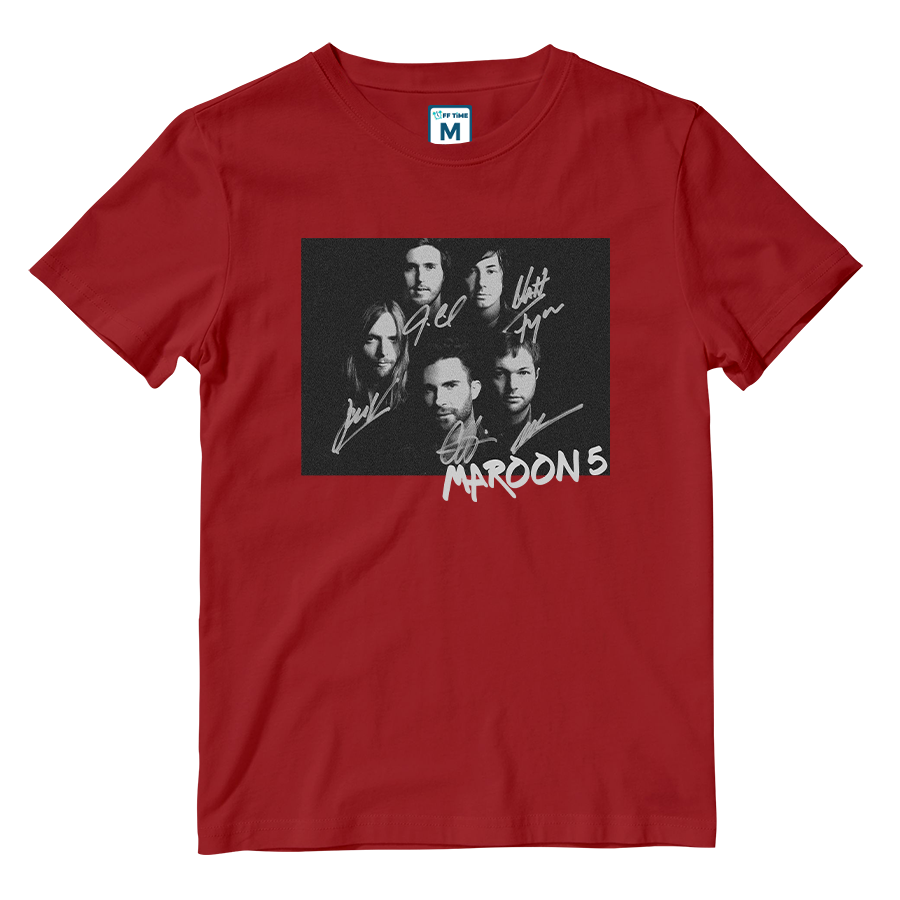 Cotton Shirt: Maroon 5 Signatures