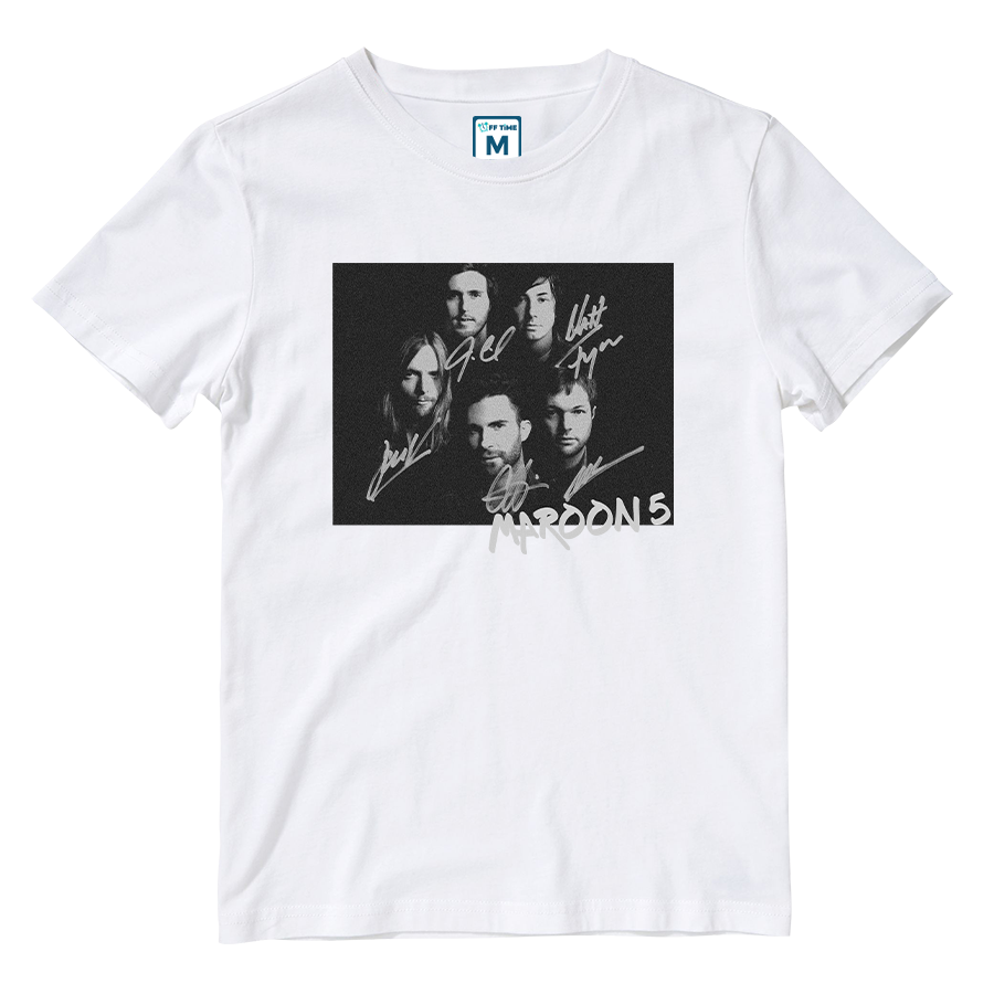 Cotton Shirt: Maroon 5 Signatures