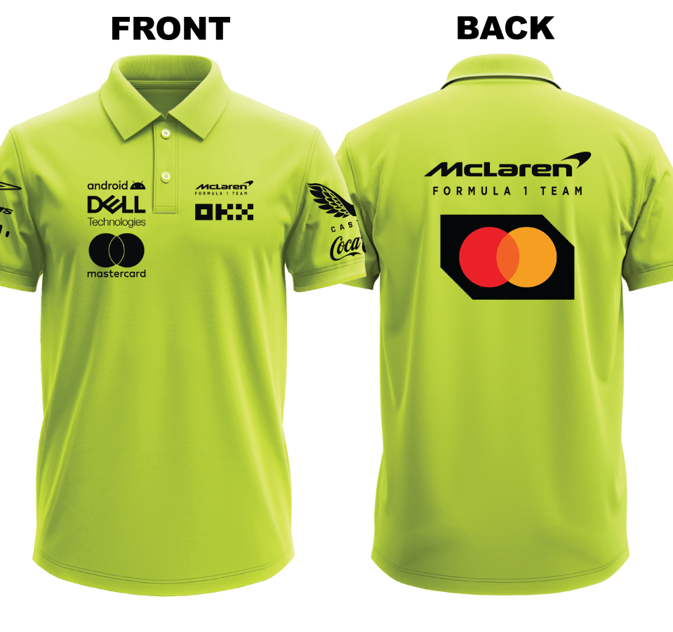 Drifit Polo Shirt: Mclaren (Front and Back)