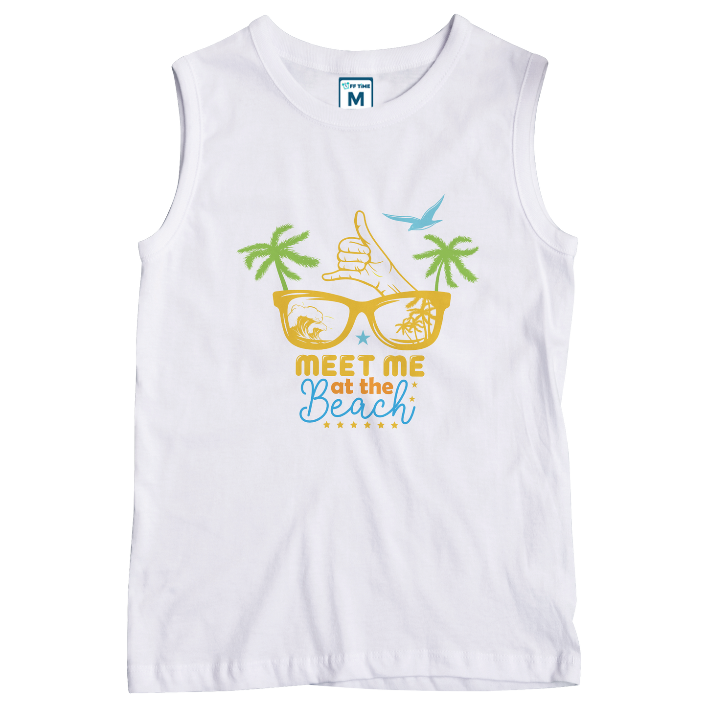 Sleeveless Drifit Shirt: Meet Me Beach