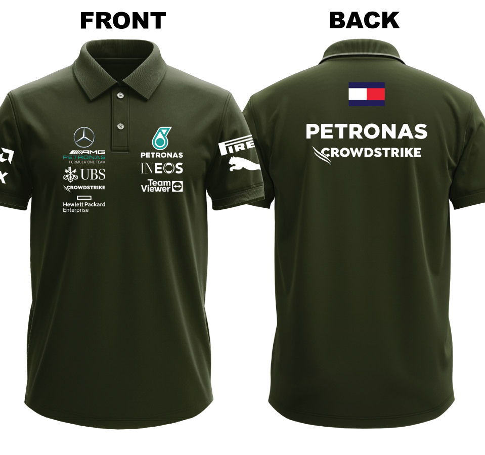 Drifit Polo Shirt: Mercedes (Front and Back)