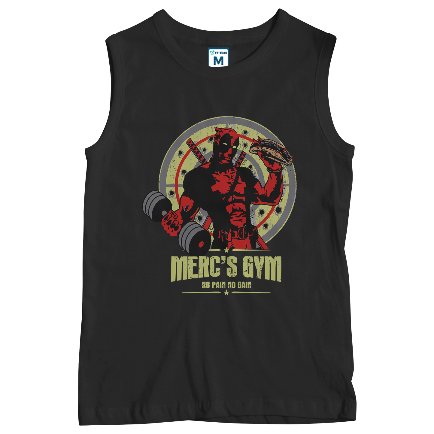 Sleeveless Drifit Shirt: Mercs Gym