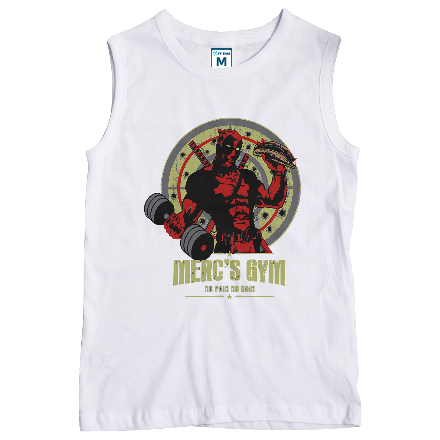 Sleeveless Drifit Shirt: Mercs Gym