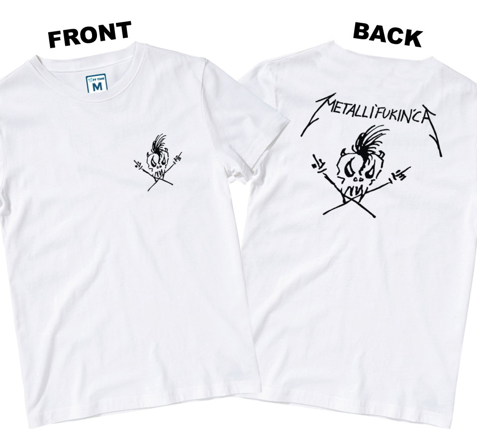 Cotton Shirt: Metallifukinca (Front and Back)