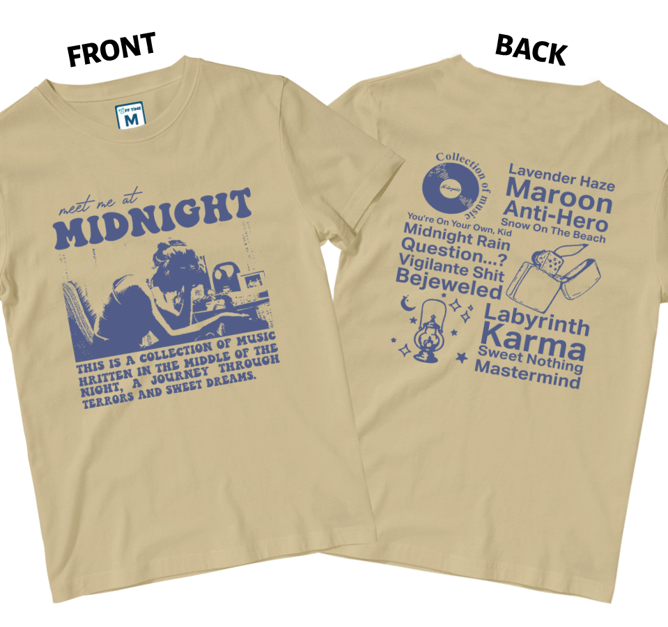 Cotton Shirt: Midnight Album (Front and Back)