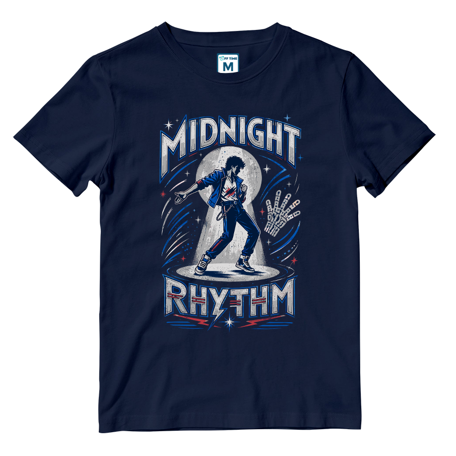 Cotton Shirt: Midnight Rhythm