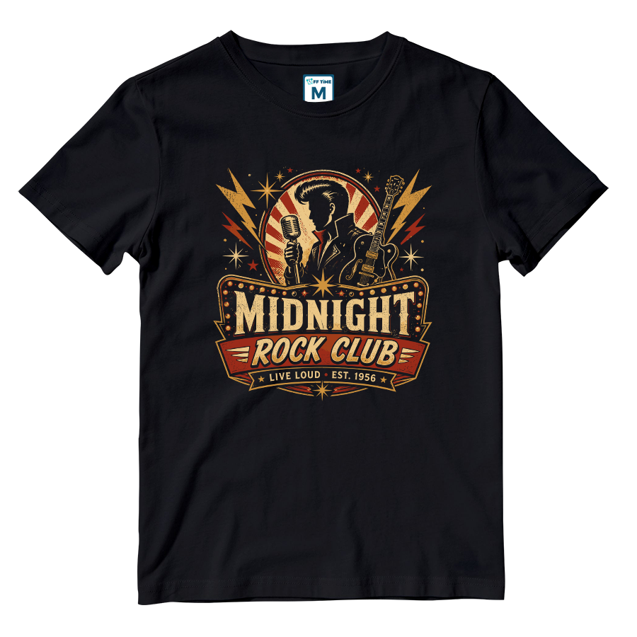Cotton Shirt: Midnight Rock