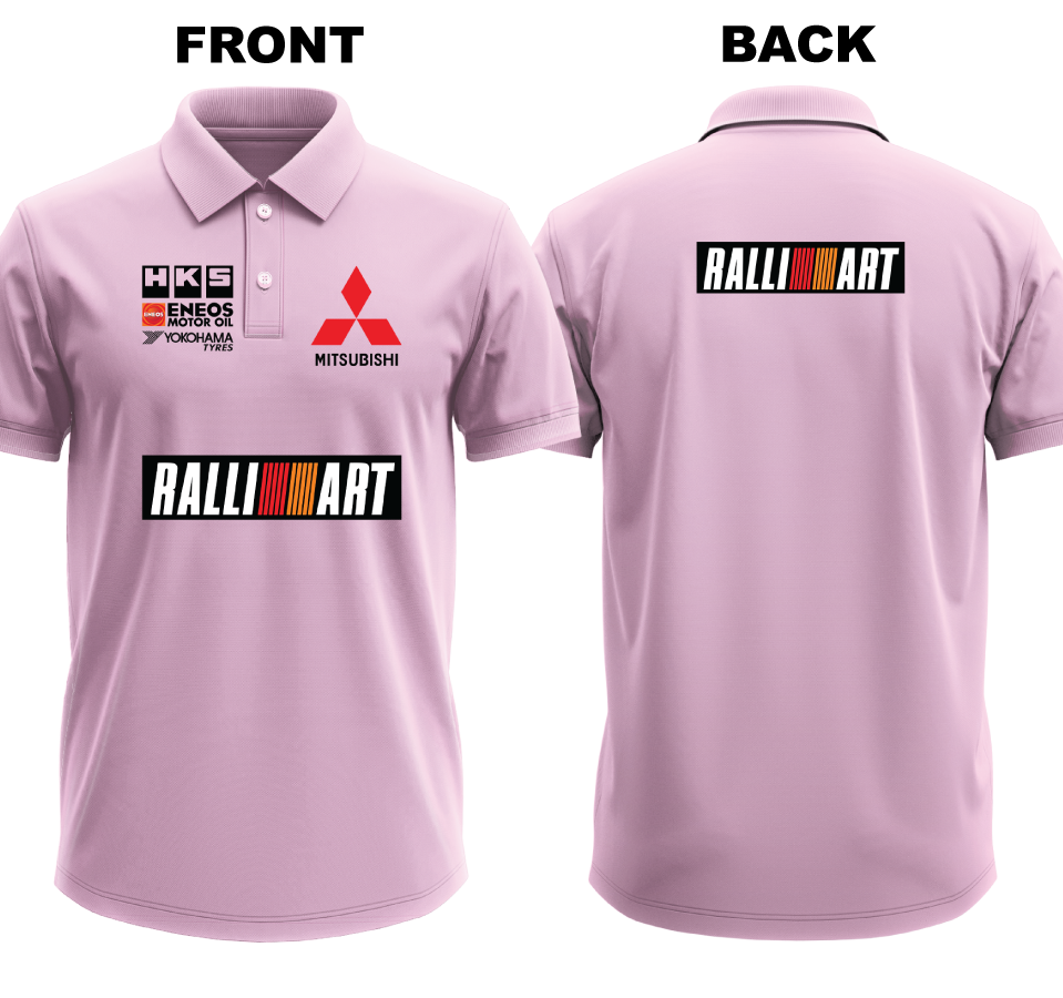 Drifit Polo Shirt: Mitsubishi Ralliart (Front and Back)