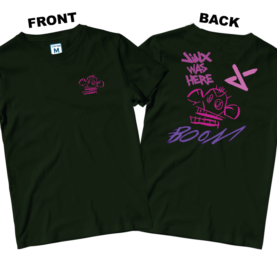Cotton Shirt: Monkey Boom (Front and Back)