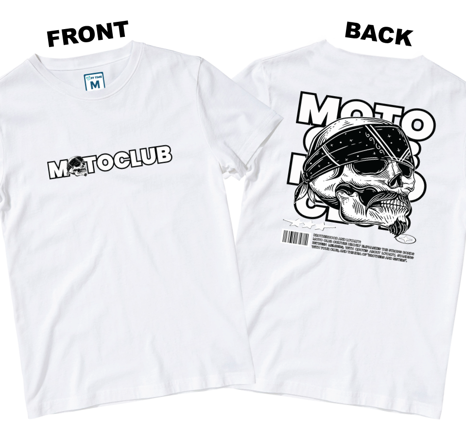 Cotton Shirt: Moto Club (Front and Back)