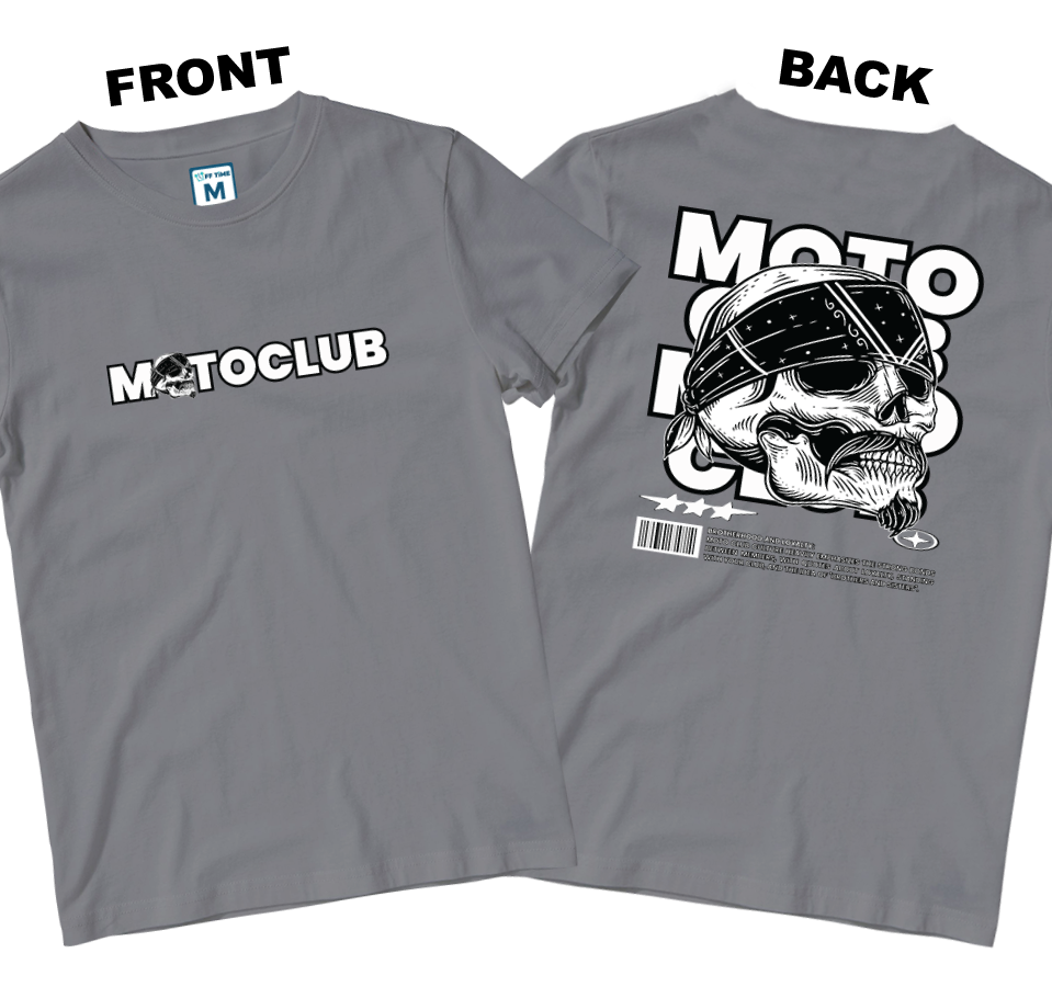 Cotton Shirt: Moto Club (Front and Back)