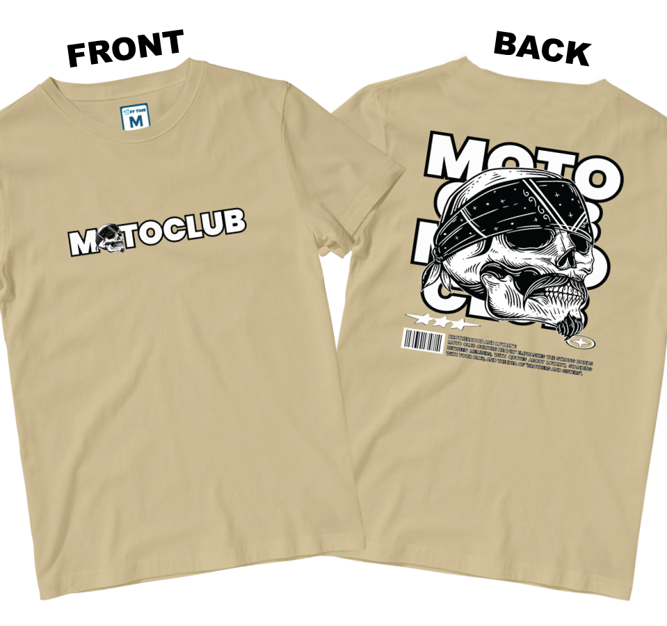 Cotton Shirt: Moto Club (Front and Back)