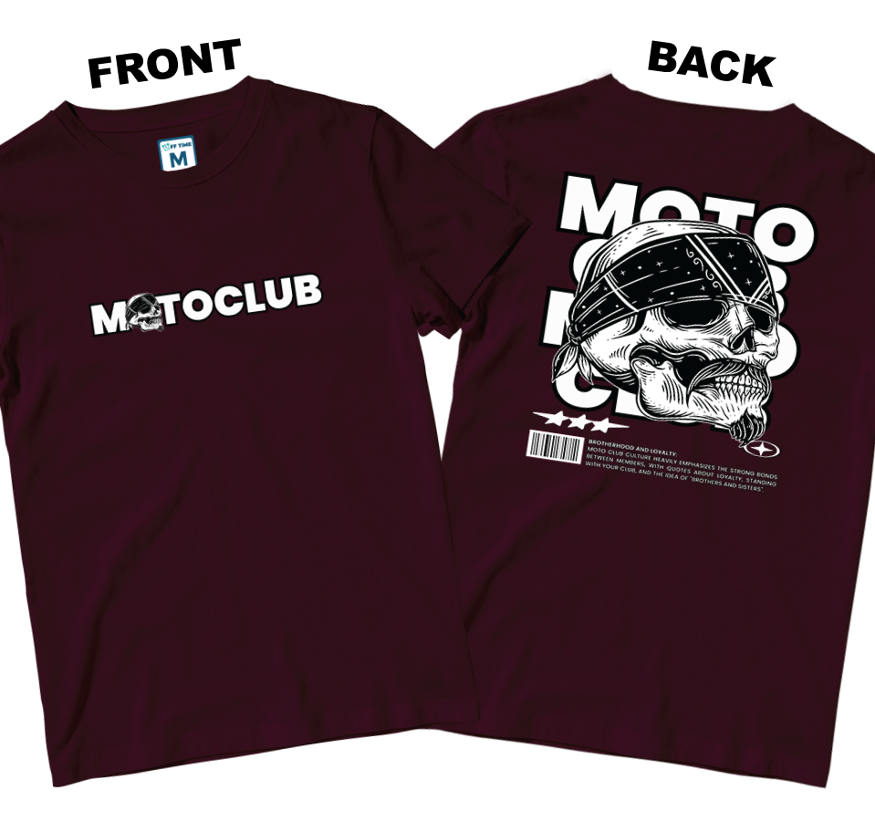 Cotton Shirt: Moto Club (Front and Back)