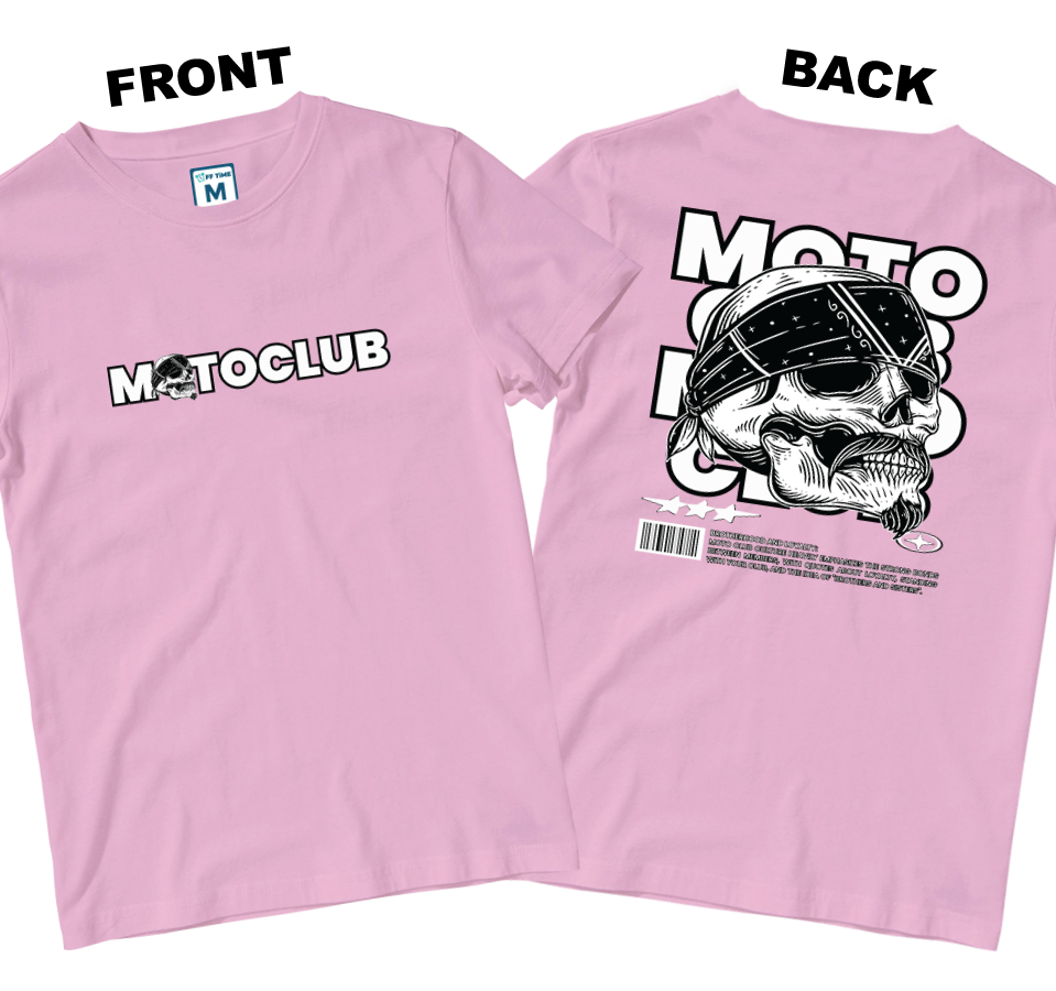 Cotton Shirt: Moto Club (Front and Back)