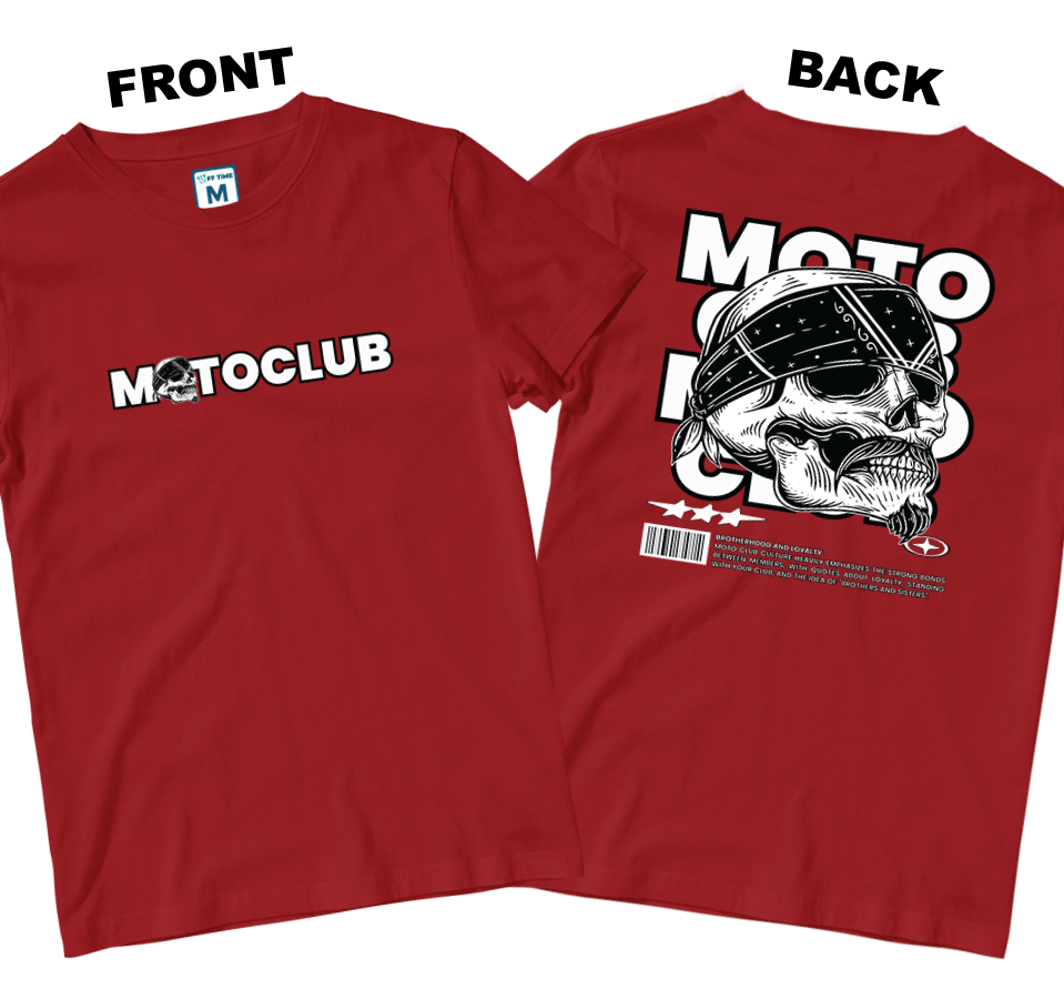 Cotton Shirt: Moto Club (Front and Back)