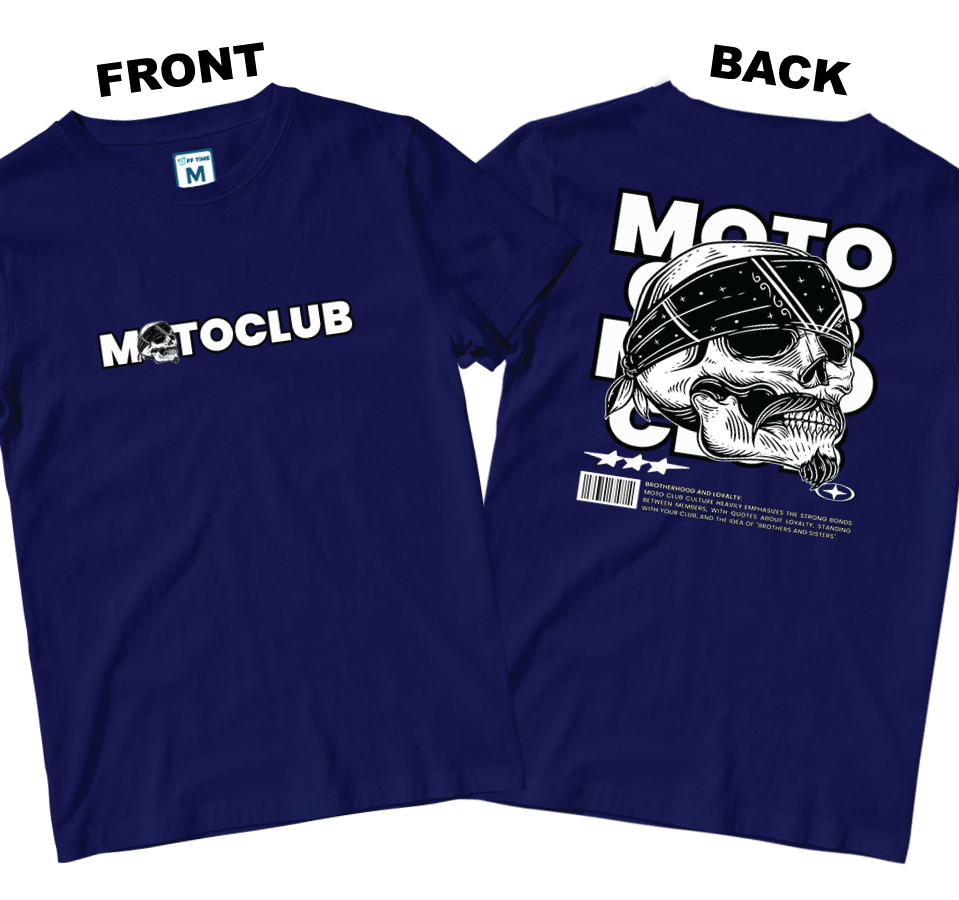 Cotton Shirt: Moto Club (Front and Back)