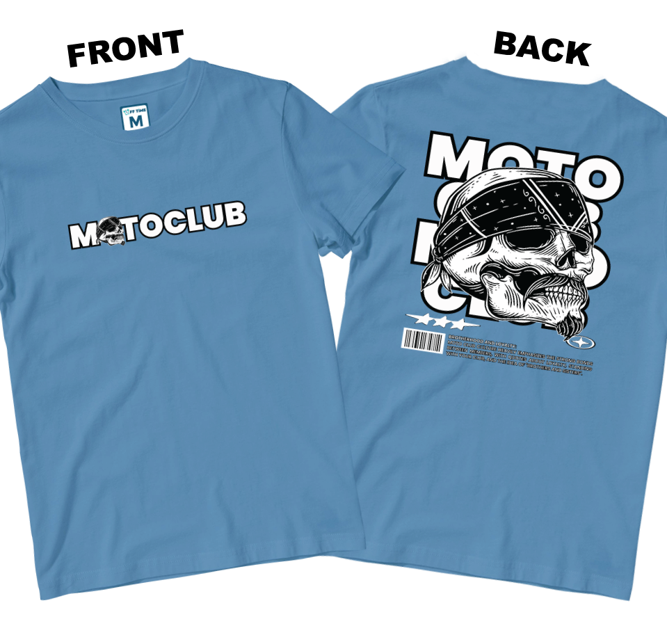 Cotton Shirt: Moto Club (Front and Back)