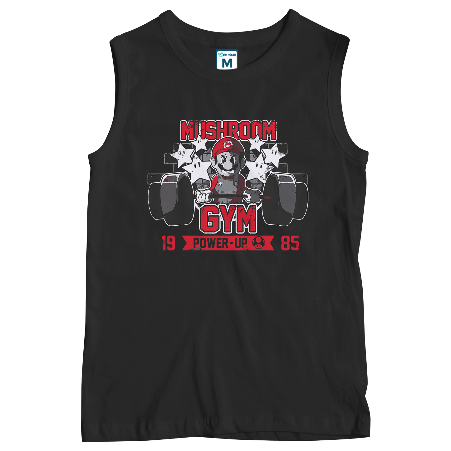 Sleeveless Drifit Shirt: Mushroom Gym