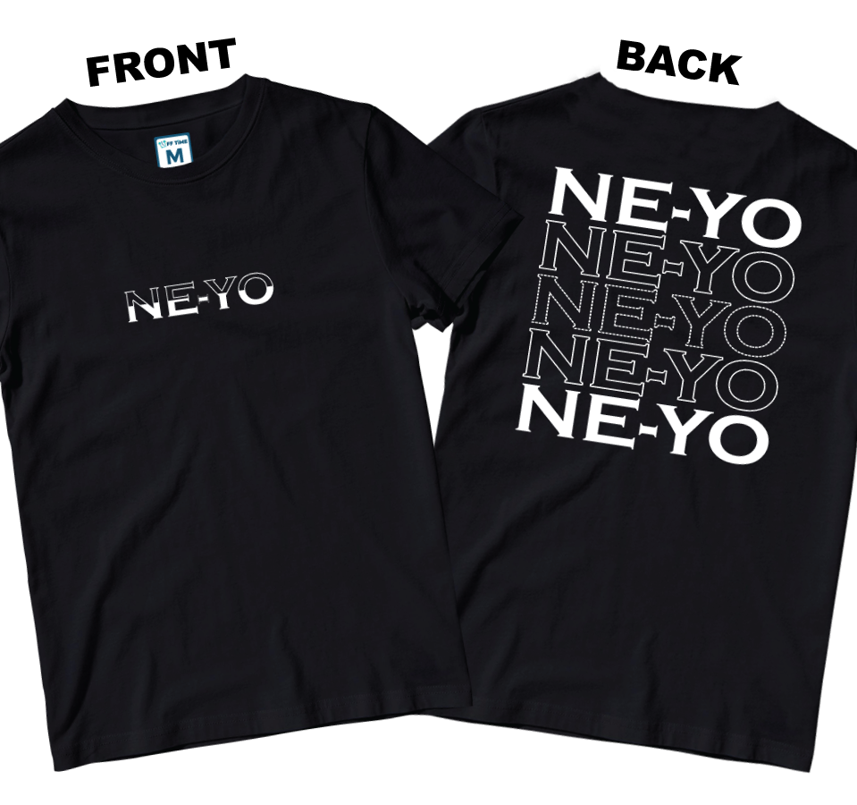 Cotton Shirt: NEYO Font (Front and Back)