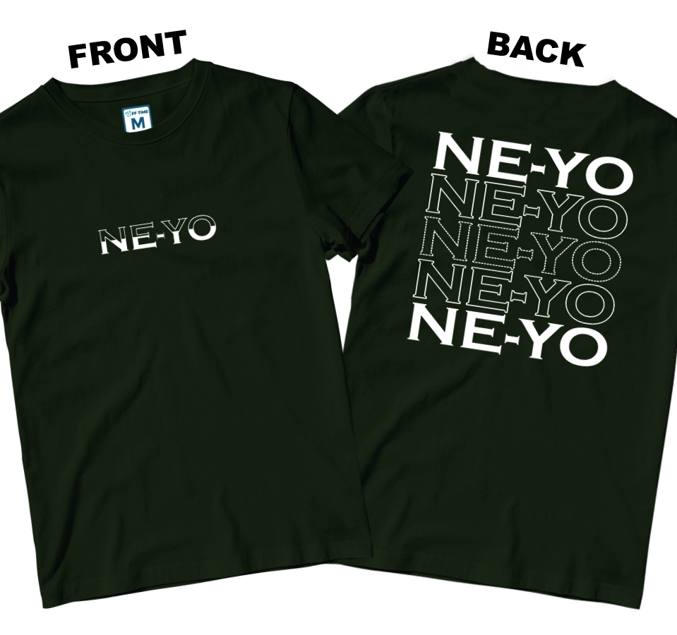 Cotton Shirt: NEYO Font (Front and Back)
