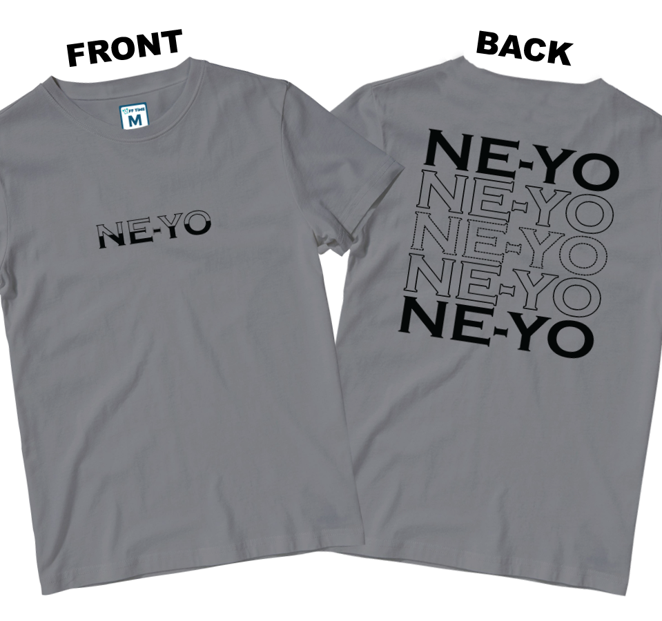 Cotton Shirt: NEYO Font (Front and Back)