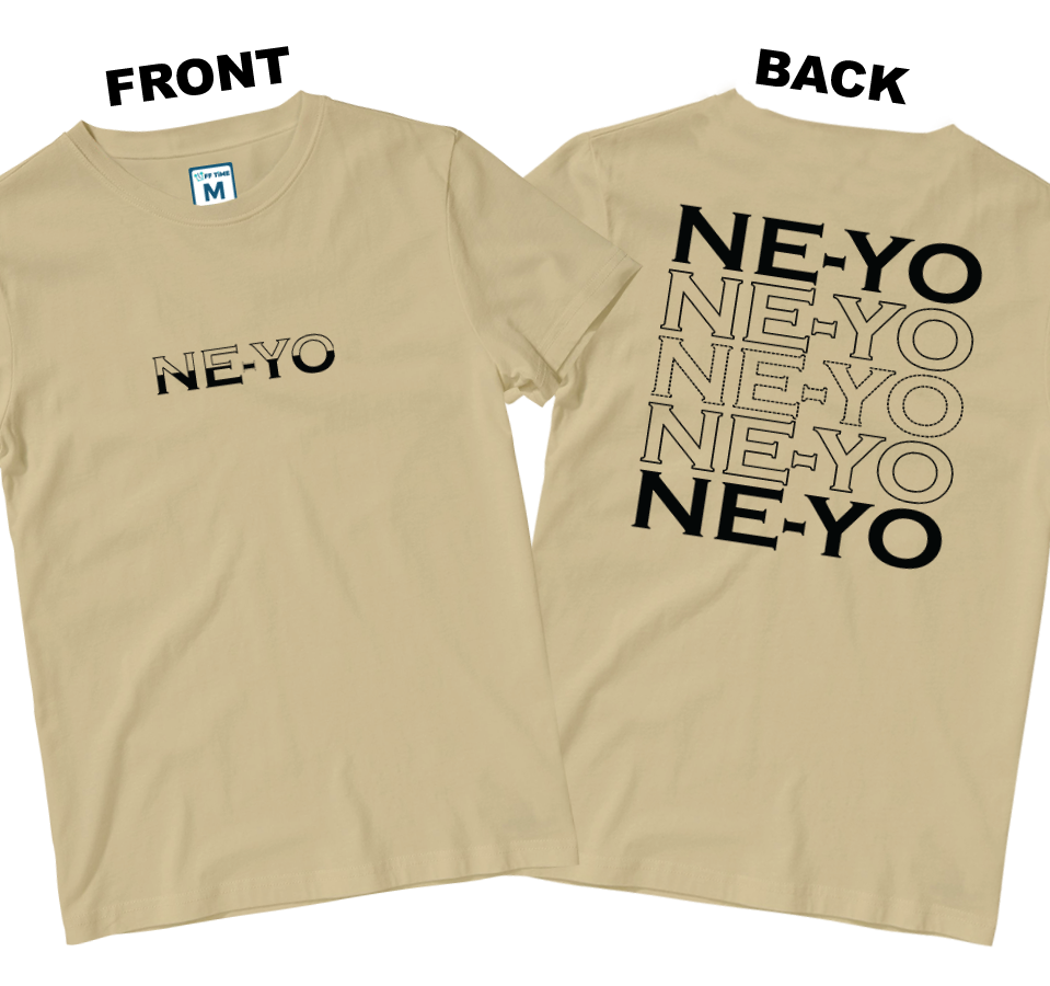 Cotton Shirt: NEYO Font (Front and Back)