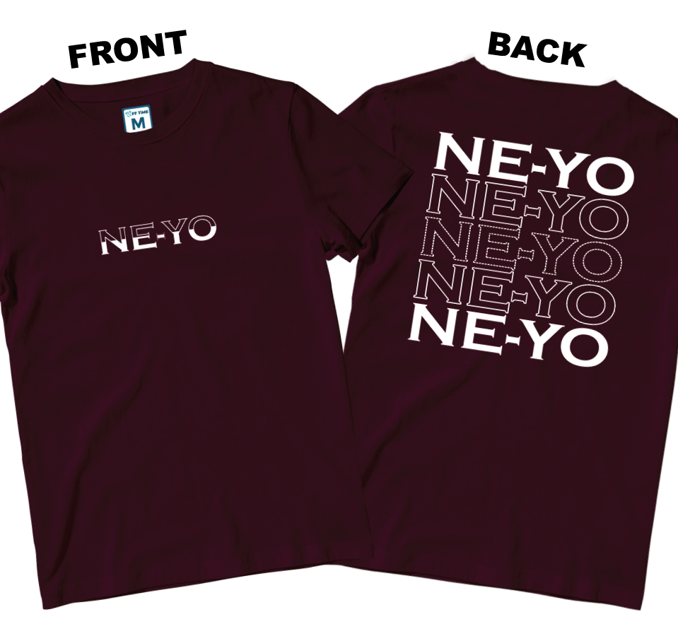 Cotton Shirt: NEYO Font (Front and Back)