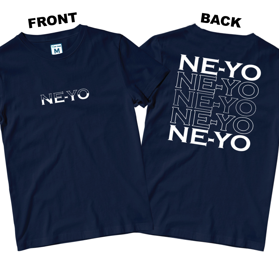 Cotton Shirt: NEYO Font (Front and Back)