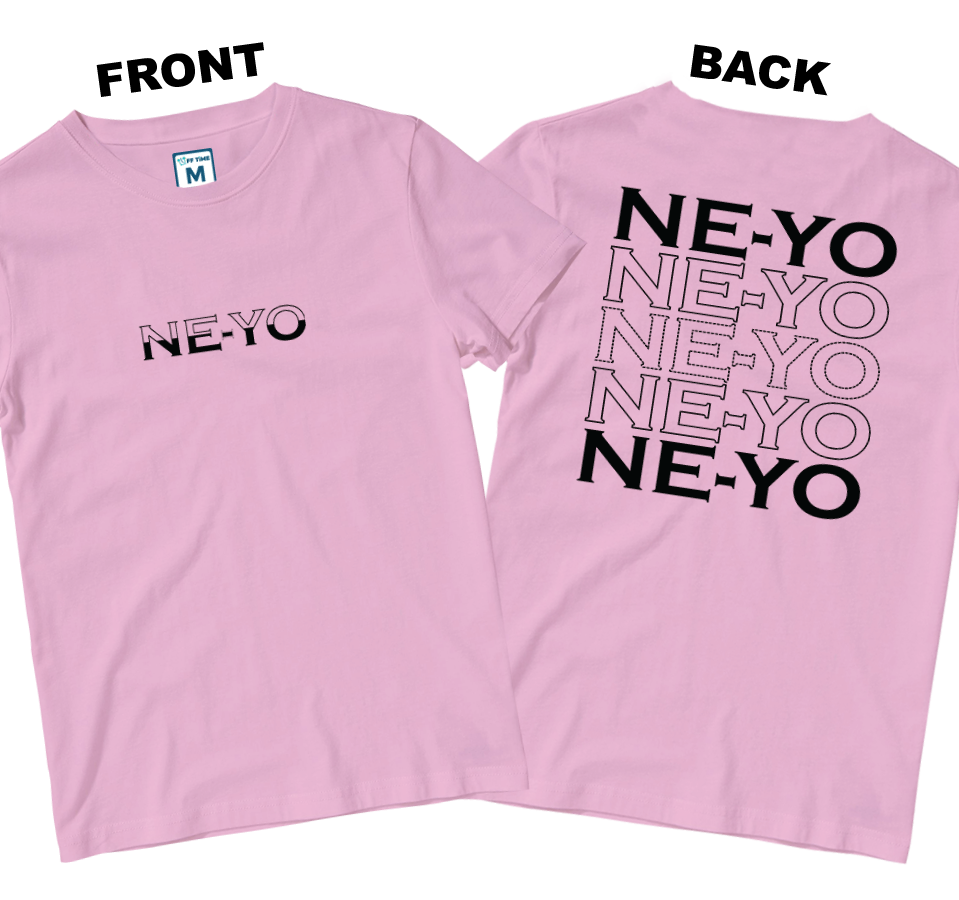 Cotton Shirt: NEYO Font (Front and Back)
