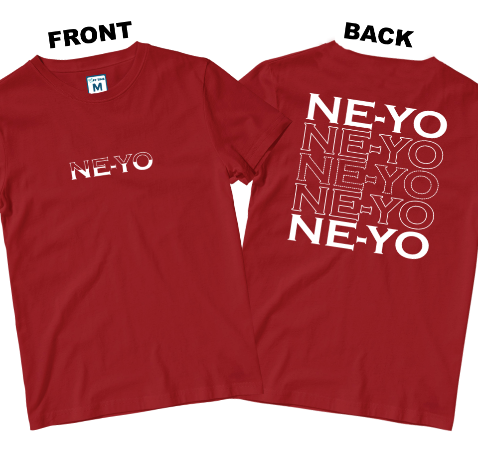 Cotton Shirt: NEYO Font (Front and Back)