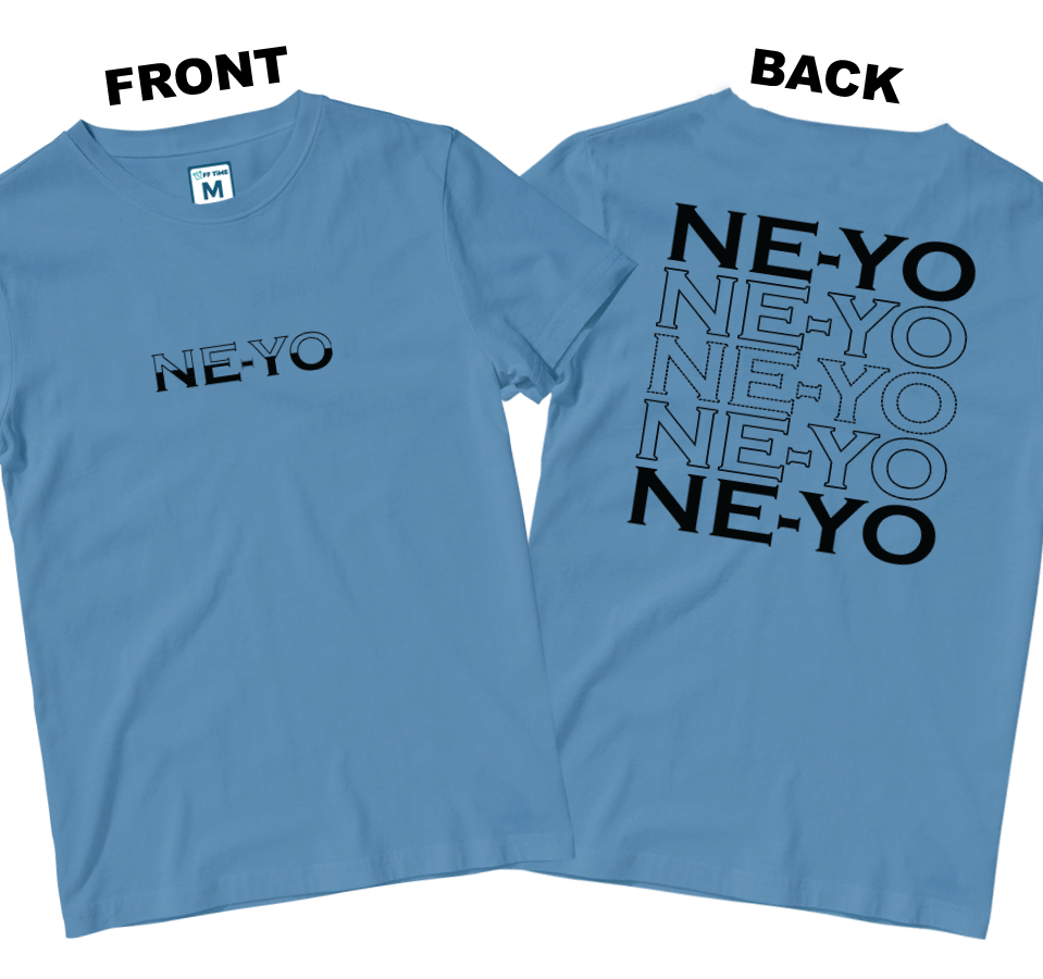 Cotton Shirt: NEYO Font (Front and Back)