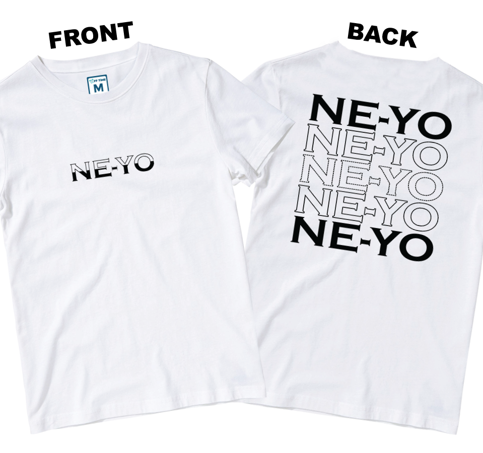 Cotton Shirt: NEYO Font (Front and Back)