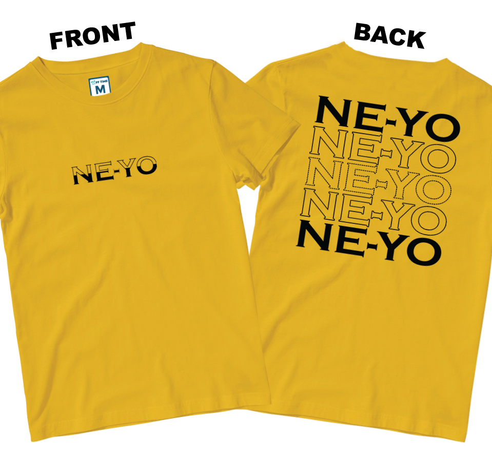 Cotton Shirt: NEYO Font (Front and Back)