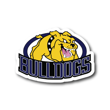 Acrylic Vehicle Badge: NU Bulldogs