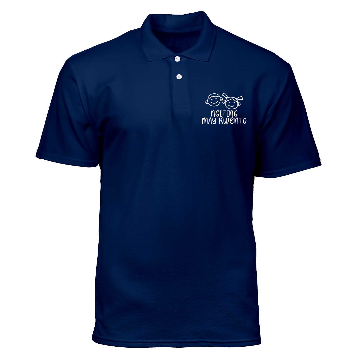 Cotton Polo Shirt: Ngiting May Kwento Pocket