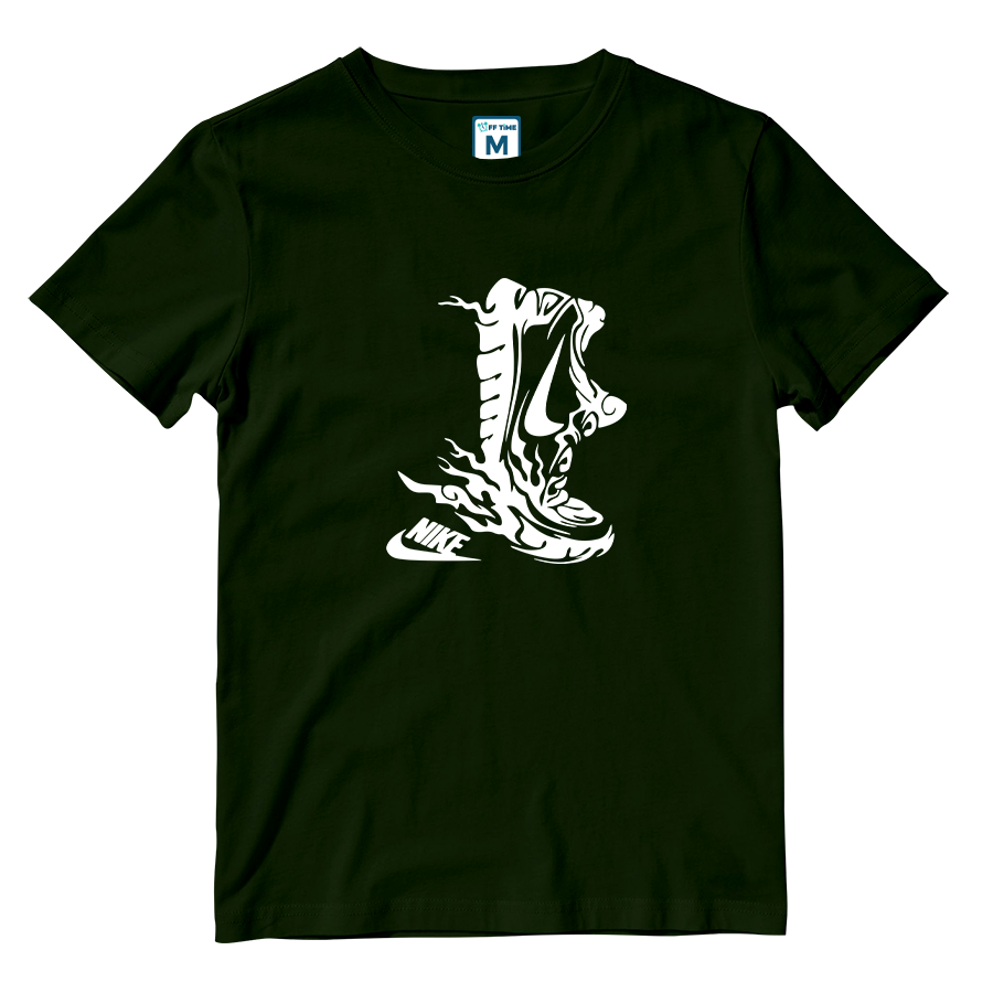 Cotton Shirt: Nike Running Shoes