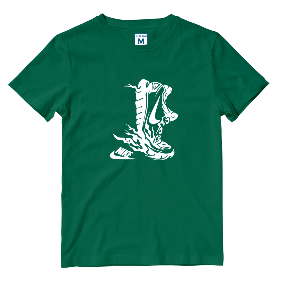 Cotton Shirt: Nike Running Shoes