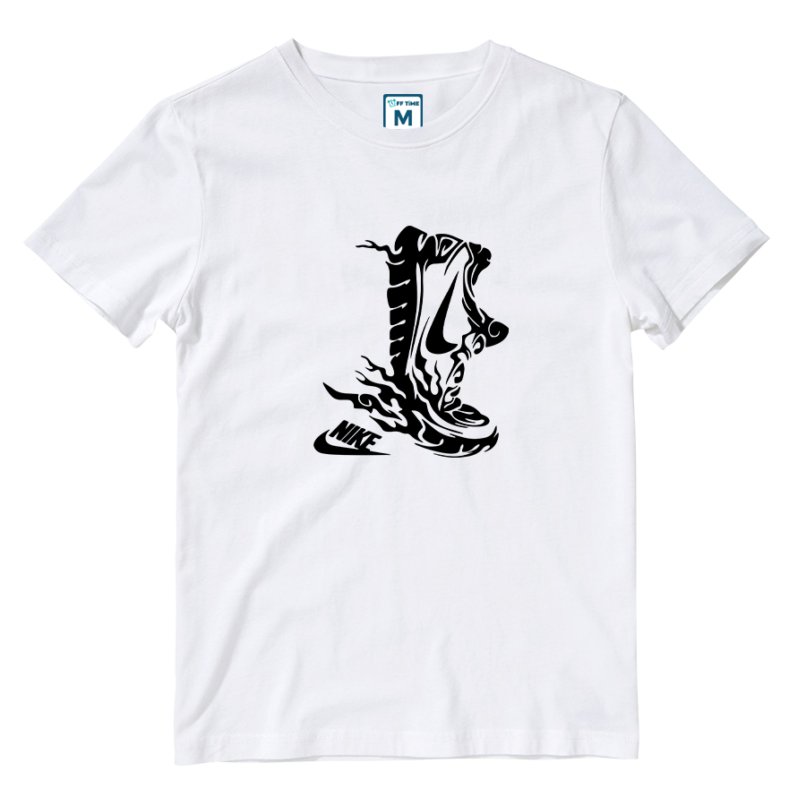 Cotton Shirt: Nike Running Shoes