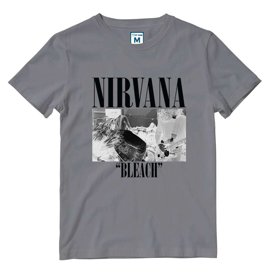 Cotton Shirt: Nirvana Bleach