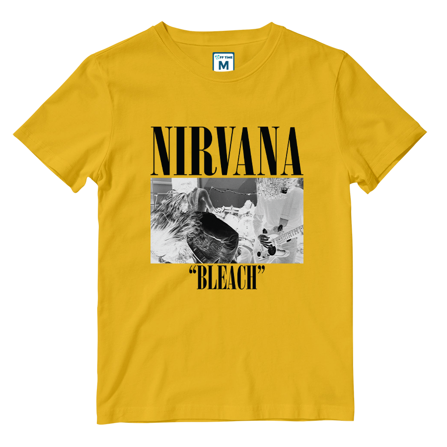 Cotton Shirt: Nirvana Bleach