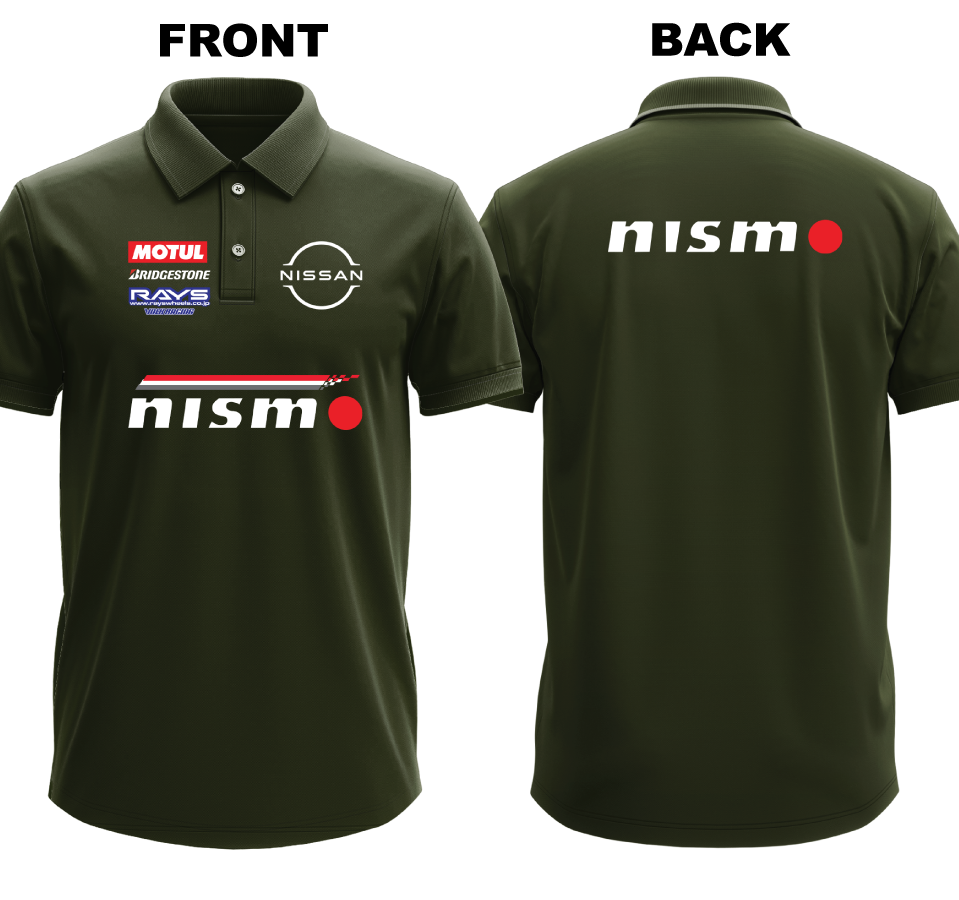 Drifit Polo Shirt: Nissan Nismo (Front and Back)