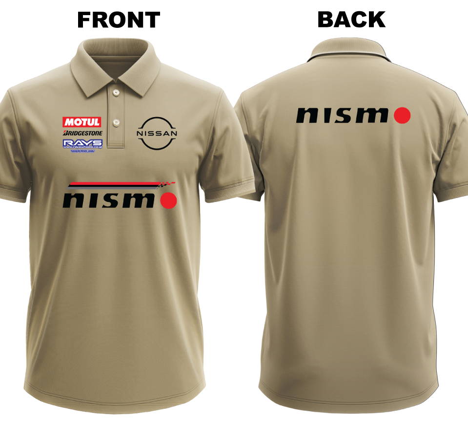 Drifit Polo Shirt: Nissan Nismo (Front and Back)