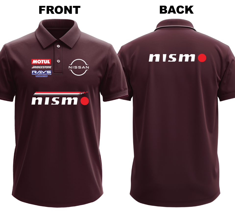 Drifit Polo Shirt: Nissan Nismo (Front and Back)