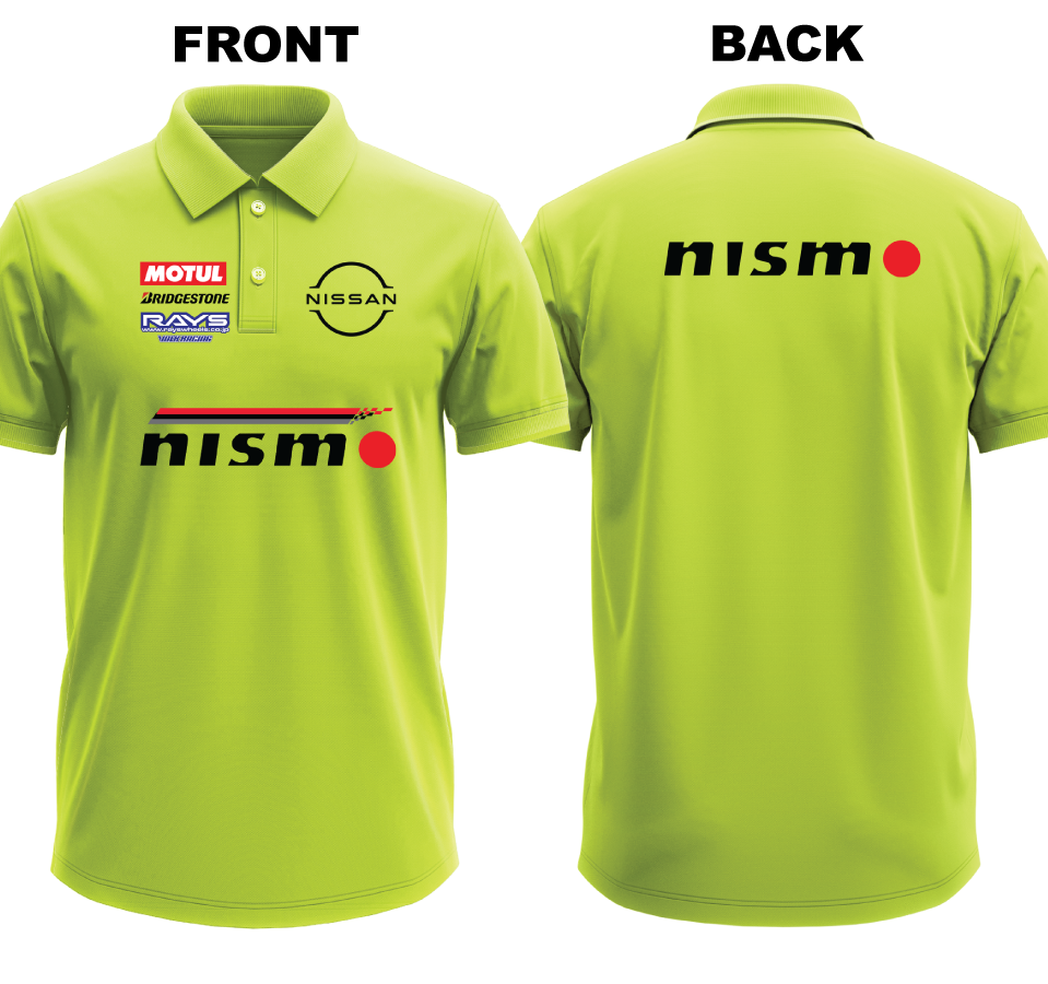Drifit Polo Shirt: Nissan Nismo (Front and Back)