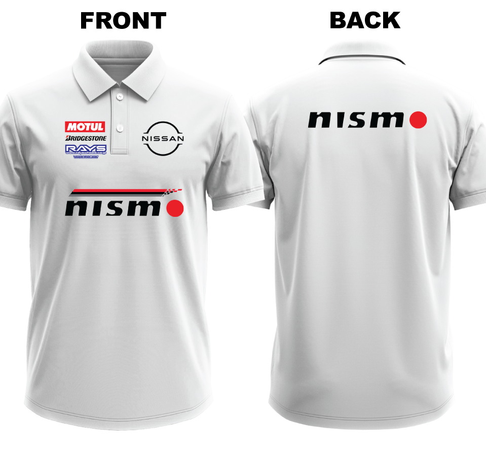 Drifit Polo Shirt: Nissan Nismo (Front and Back)