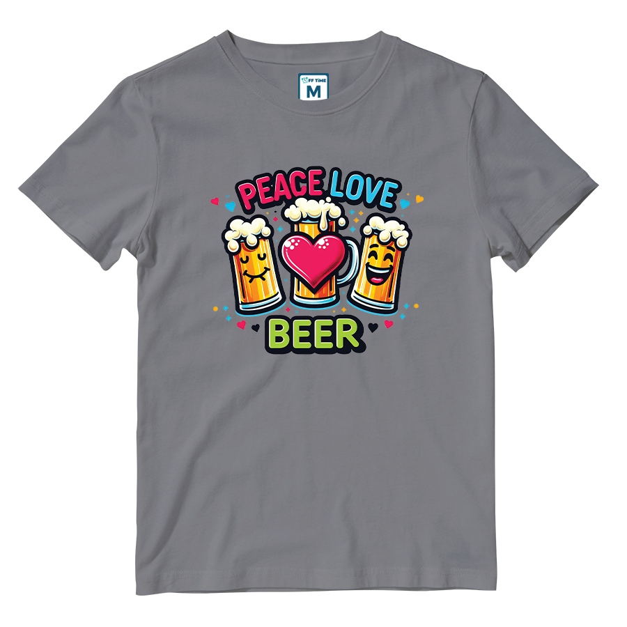 Cotton Shirt: Peace Love Beer
